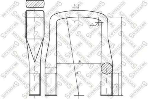 84-64201-sx стремянка 81xm20x1.5x422-u STELLOX 84-64201-SX