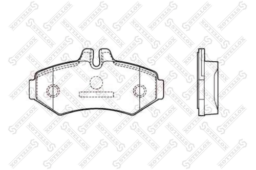 85-11406-SX STELLOX 85-11406-SX_колодки торм. !23021 с полн. р/к дисковые \ MB Sprinter 208D/308D, VW LT 28 2.8TDi 96>