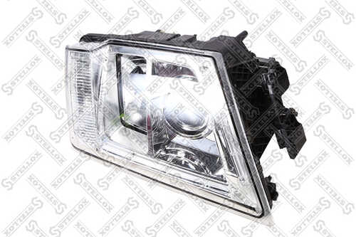 87-33076-sx фара h7 левая хром + led ход. огонь STELLOX 87-33076-SX