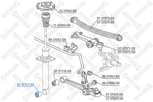 Сайлентблок STELLOX 87-37117-SX