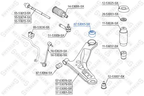 87-53065-SX STELLOX Сайлентблок рычага подвески