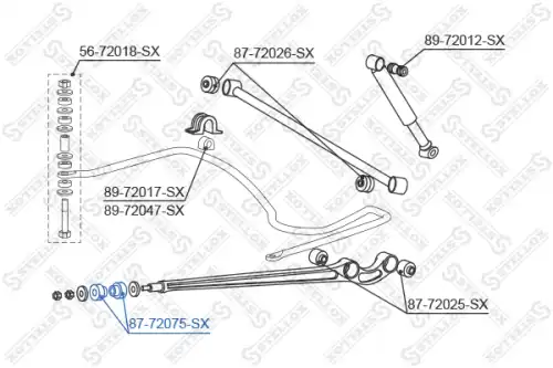 Сайлентблок рычага подвески STELLOX 87-72075-SX