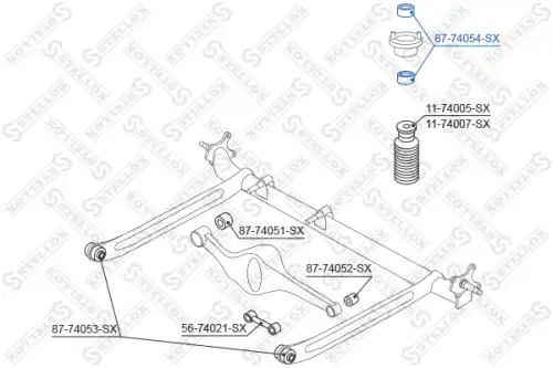 Комплект опоры амортизатора STELLOX 87-74054-SX
