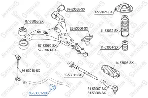 89-53031-SX STELLOX Втулка стабилизатора