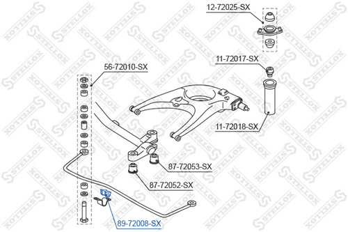 89-72008-SX STELLOX Втулка стабилизатора