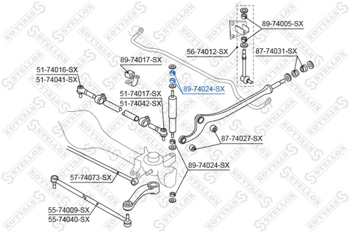 89-74024-SX STELLOX Втулка амортизатора