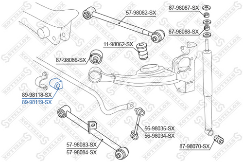 89-98119-SX STELLOX Втулка стабилизатора