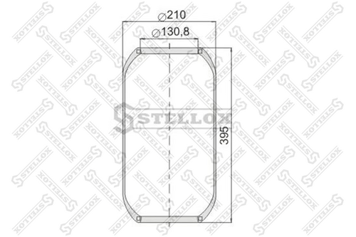 90-06440-SX STELLOX Кожух пневматической рессоры