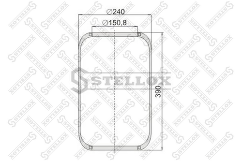 90-06610-SX STELLOX Кожух пневматической рессоры