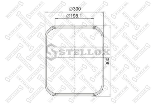 Кожух пневматической рессоры STELLOX 90-06620-SX