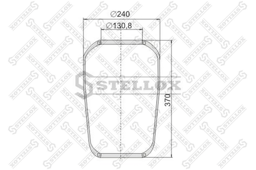 Кожух пневматической рессоры STELLOX 90-06730-SX