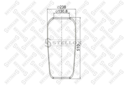 Кожух пневматической рессоры STELLOX 90-07060-SX