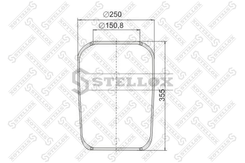 Кожух пневморессоры STELLOX 90-07150-SX
