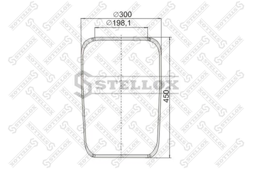 Кожух пневматической рессоры STELLOX 90-07270-SX
