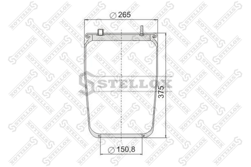 Кожух пневматической рессоры STELLOX 90-08366-SX