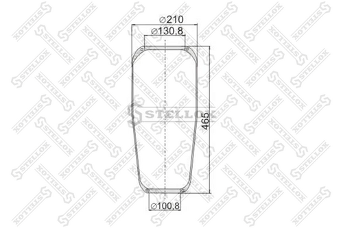 Кожух пневматической рессоры STELLOX 90-08820-SX
