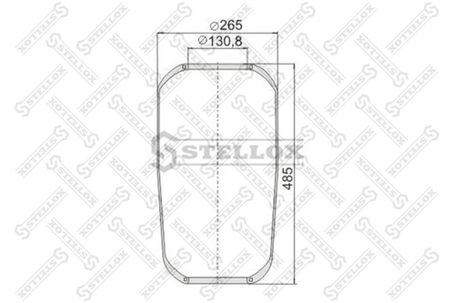 Кожух пневматической рессоры STELLOX 90-14210-SX