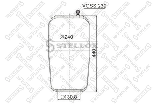 Кожух пневматической рессоры STELLOX 90-43904-SX