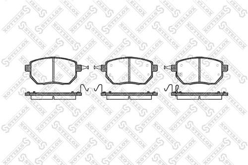 996 002-SX STELLOX Передние дисковые колодки