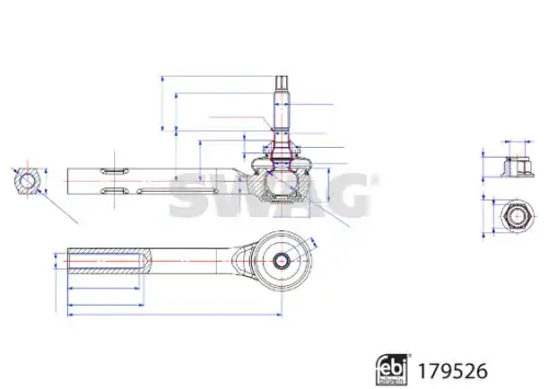 Наконечник рулевой тяги tesla model s 12- model x 15- SWAG 33104948