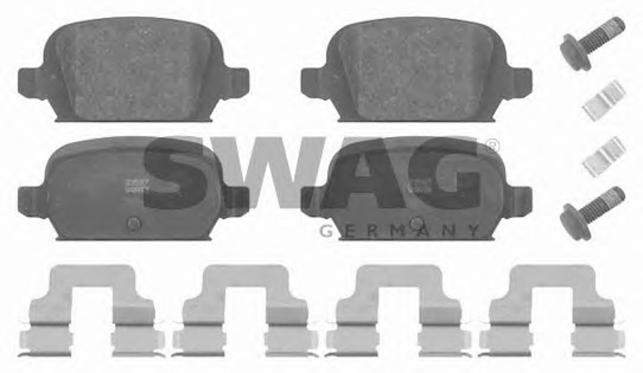 Комплект тормозных колодок дисковый тормоз SWAG 40916626