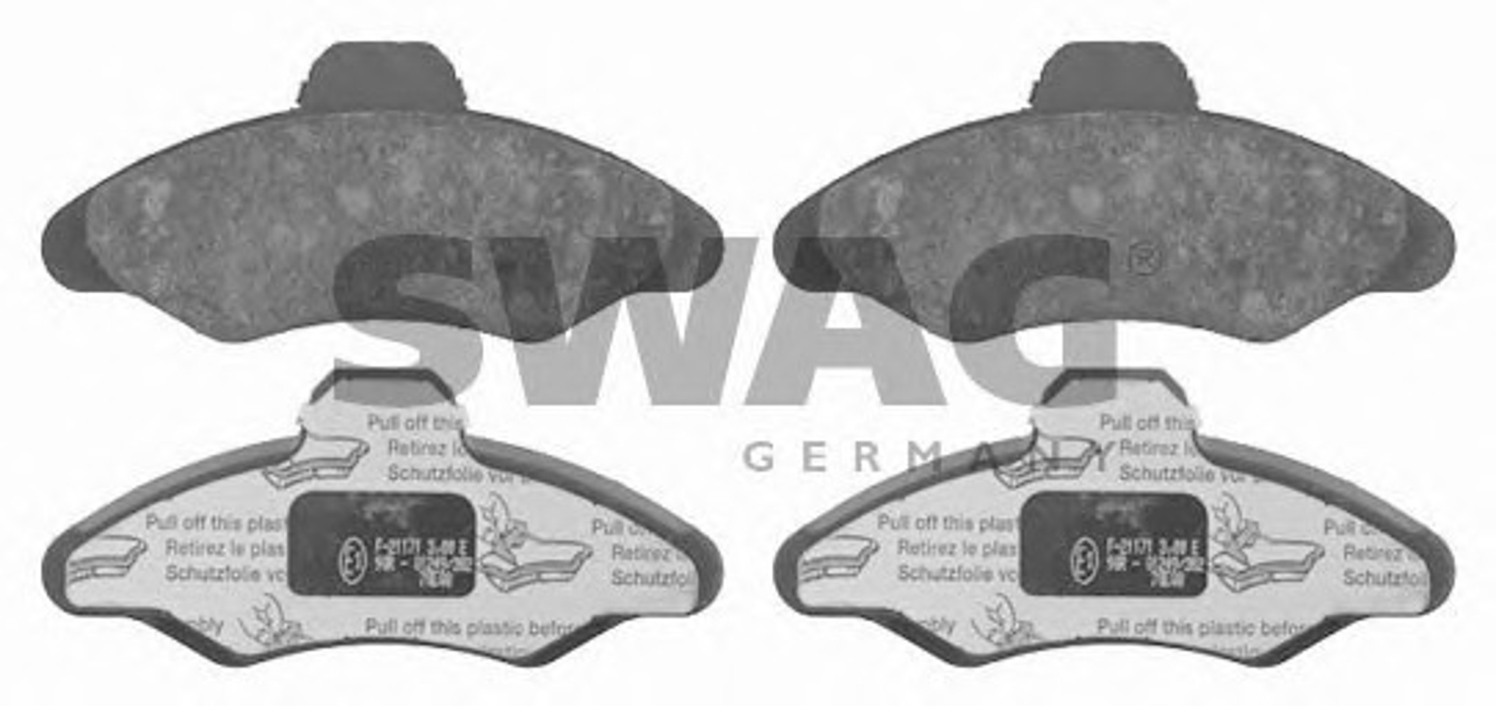Комплект тормозных колодок дисковый тормоз SWAG 50916038
