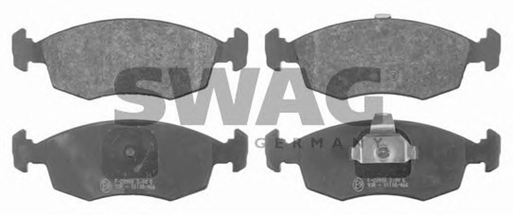 Комплект тормозных колодок дисковый тормоз SWAG 70916371