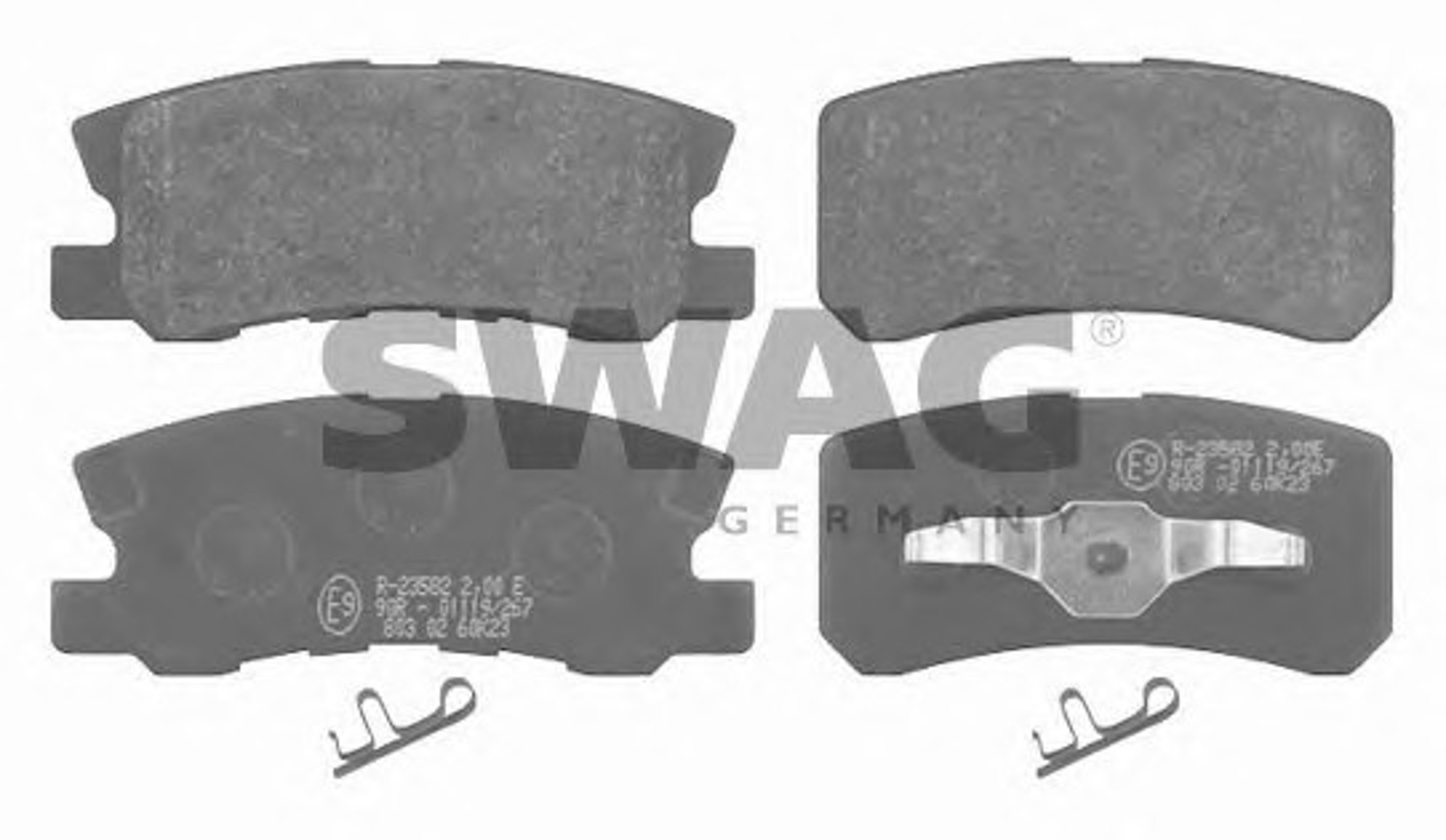 Комплект тормозных колодок дисковый тормоз SWAG 80916583