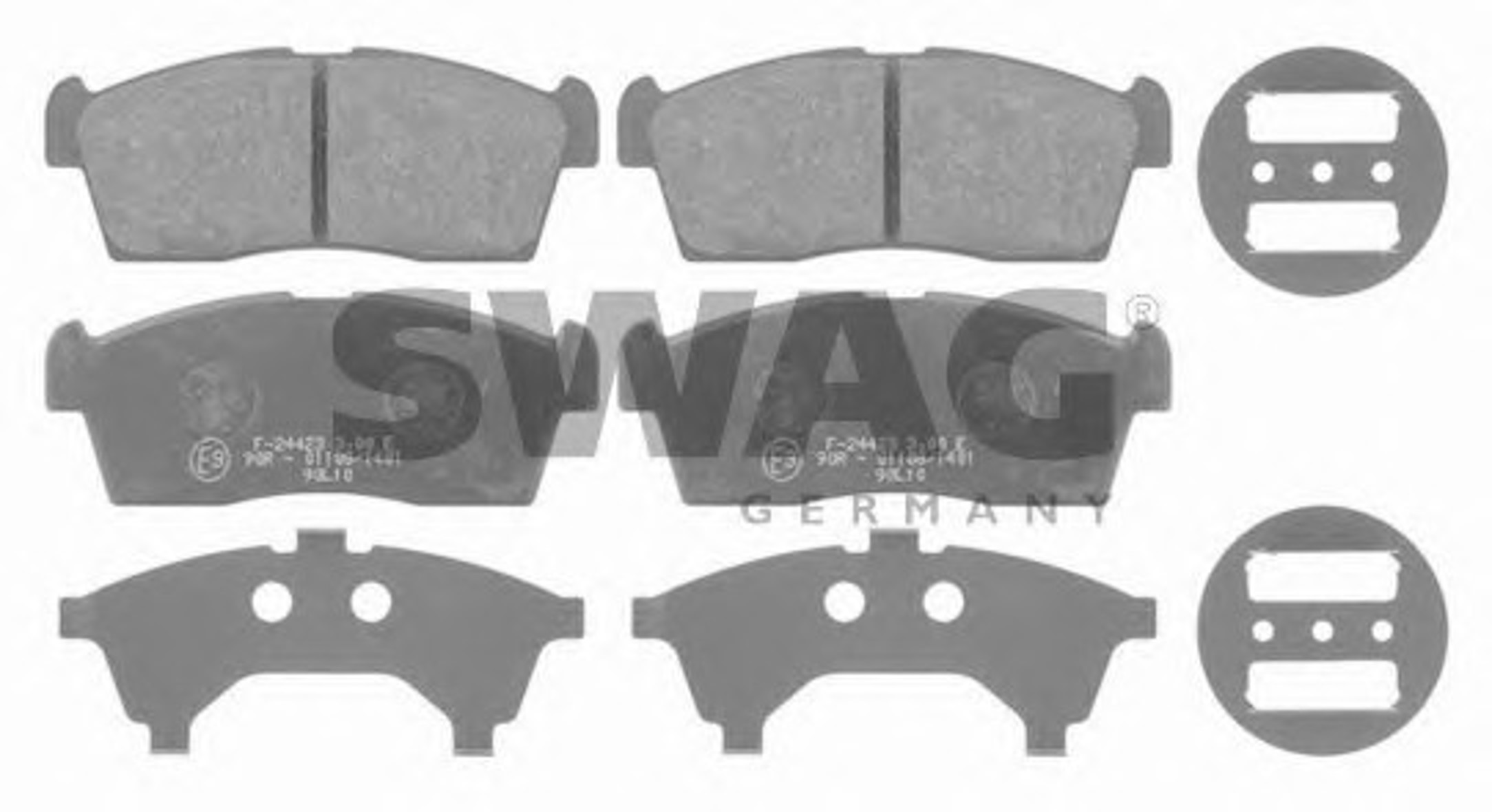 Колодки тормозные дисковые SWAG 84916740