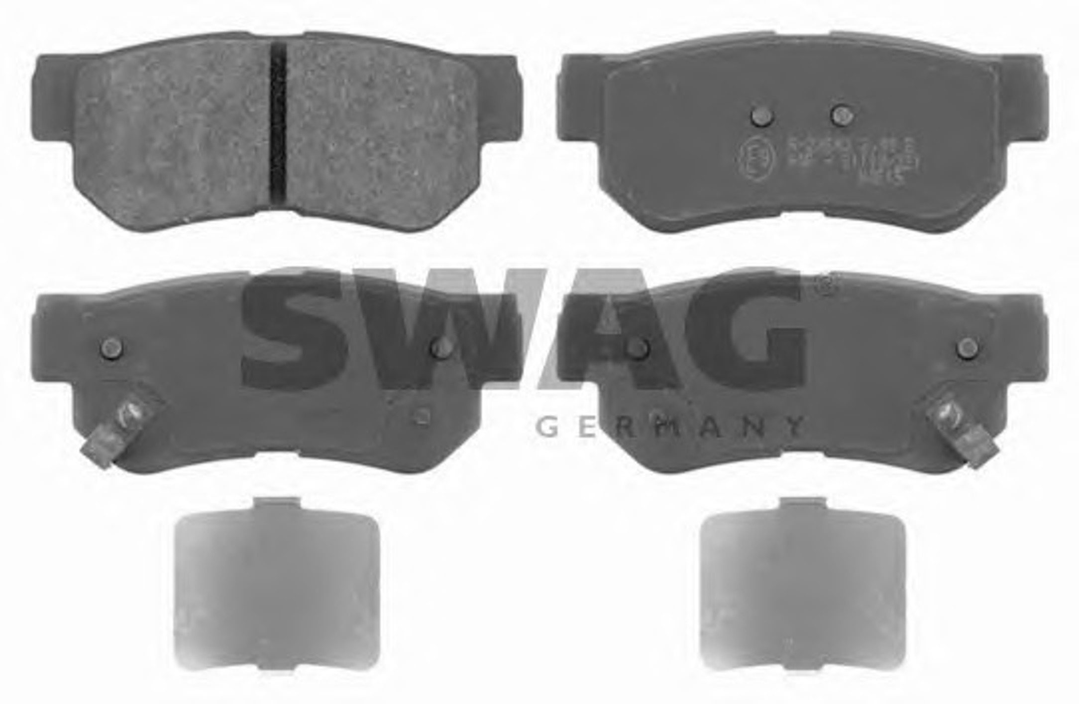 Комплект тормозных колодок дисковый тормоз SWAG 90916675