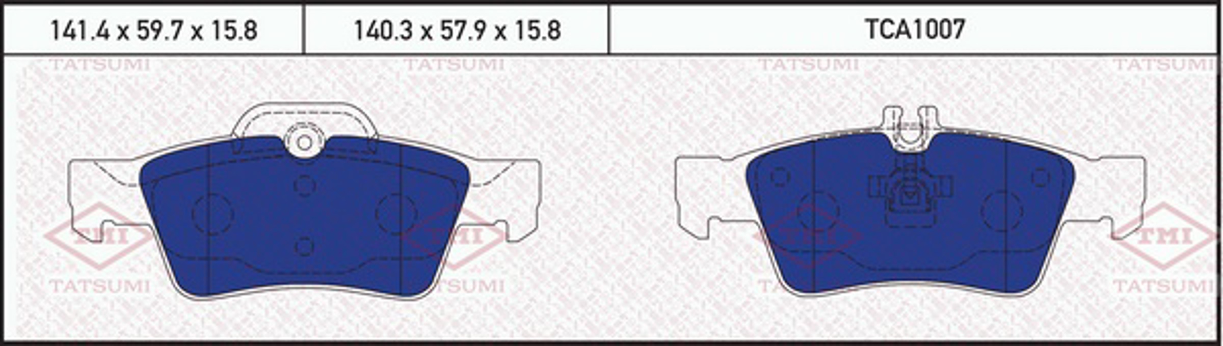 TCA1007 TATSUMI Колодки тормозные дисковые