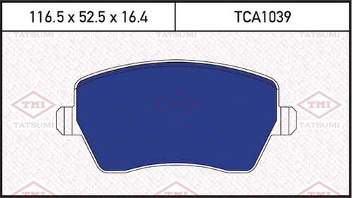 TCA1039 TATSUMI Колодки тормозные дисковые /комплект 4 шт/