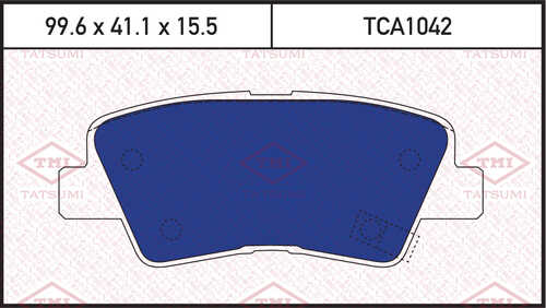 TCA1042 TATSUMI Колодки тормозные дисковые /комплект 4 шт/