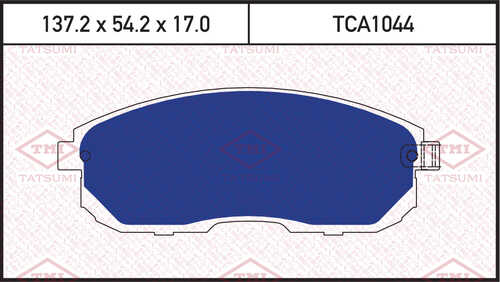 TCA1044 TATSUMI Колодки тормозные дисковые /комплект 4 шт/