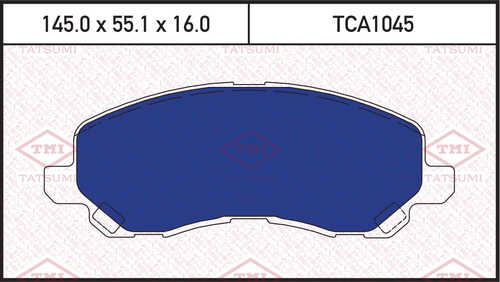 TCA1045 TATSUMI Колодки тормозные дисковые /комплект 4 шт/