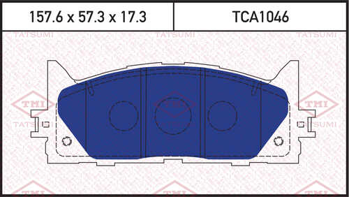 TCA1046 TATSUMI Колодки тормозные дисковые