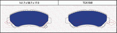 TCA1048 TATSUMI Колодки тормозные дисковые /комплект 4 шт/