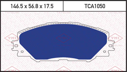 TCA1050 TATSUMI Колодки тормозные дисковые /комплект 4 шт/