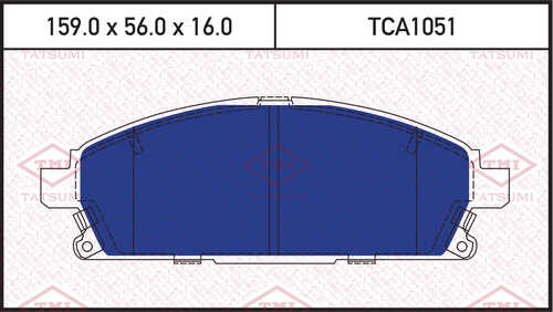 TCA1051 TATSUMI Колодки тормозные дисковые /комплект 4 шт/