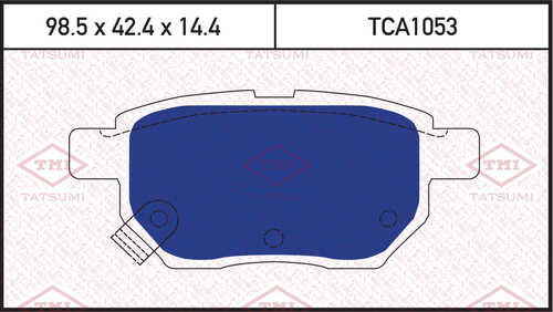 TCA1053 TATSUMI Колодки тормозные дисковые /комплект 4 шт/