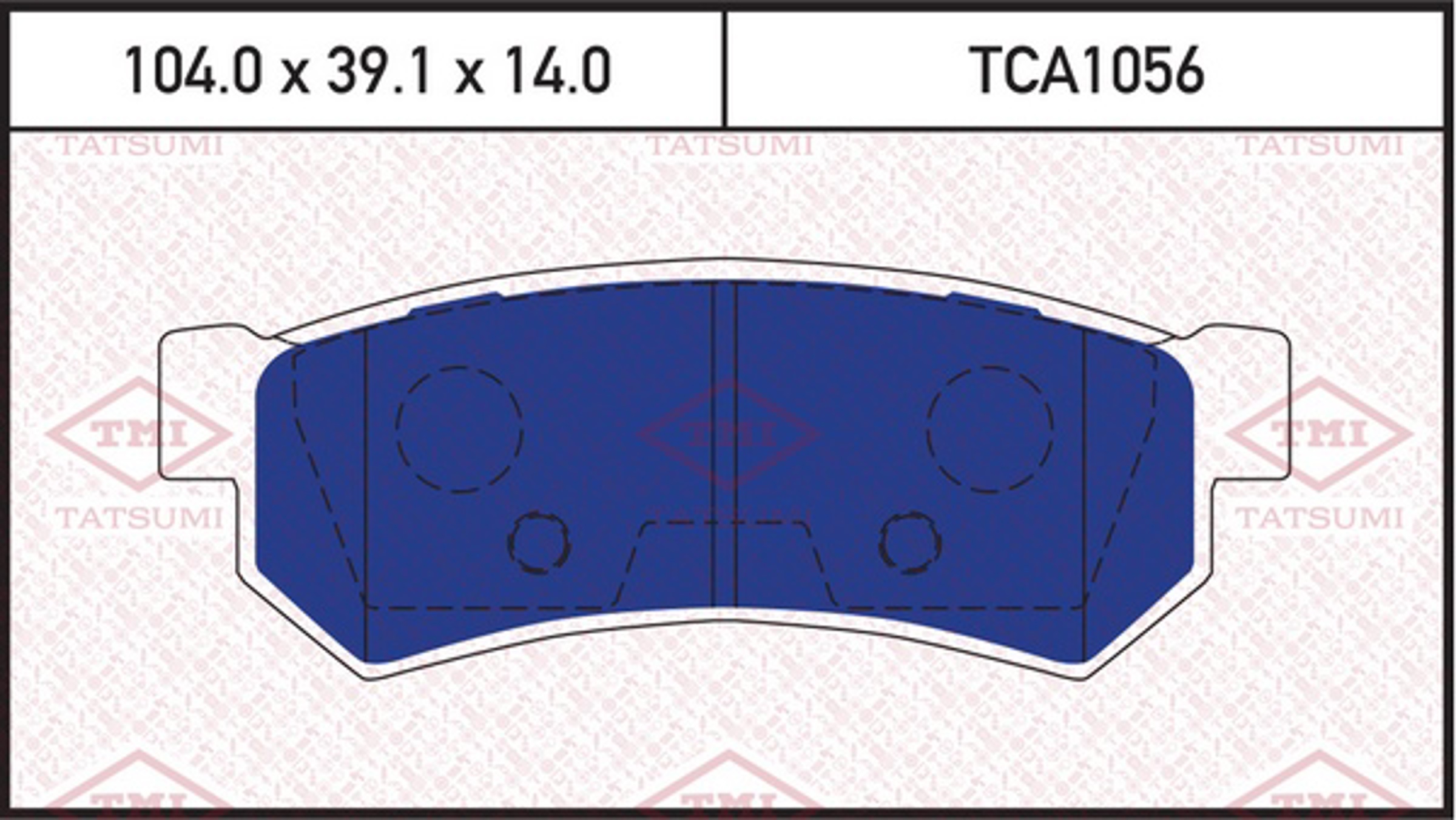 TCA1056 TATSUMI Колодки тормозные дисковые