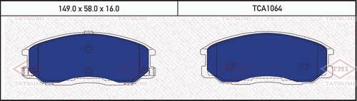 TCA1064 TATSUMI Колодки тормозные дисковые /комплект 4 шт/