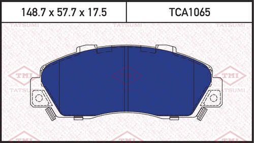 TCA1065 TATSUMI Колодки тормозные дисковые /комплект 4 шт/