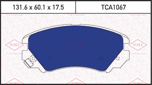 TCA1067 TATSUMI Колодки тормозные дисковые /комплект 4 шт/