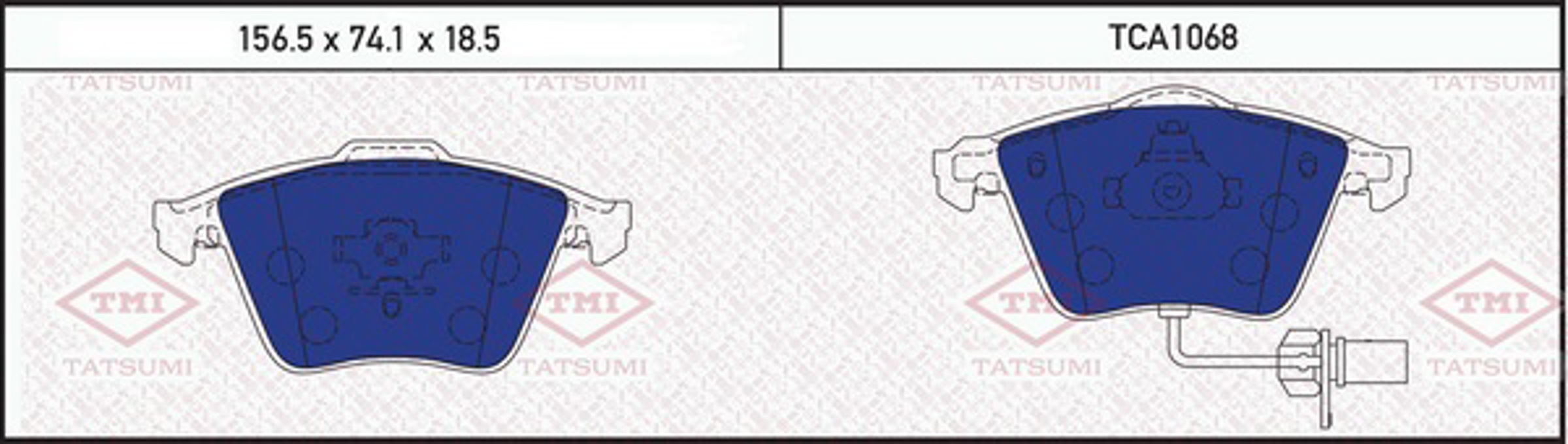 TCA1068 TATSUMI Колодки тормозные дисковые