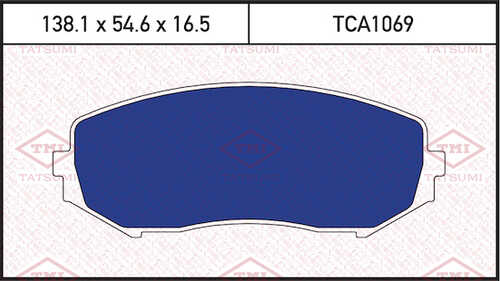 TCA1069 TATSUMI Колодки тормозные дисковые /комплект 4 шт/