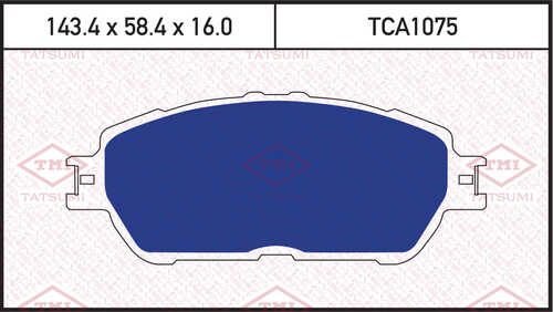 TCA1075 TATSUMI Колодки тормозные дисковые /комплект 4 шт/