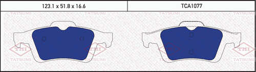 TCA1077 TATSUMI Колодки тормозные дисковые /комплект 4 шт/