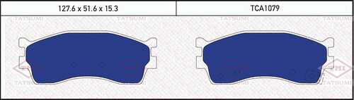 TCA1079 TATSUMI Колодки тормозные дисковые /комплект 4 шт/