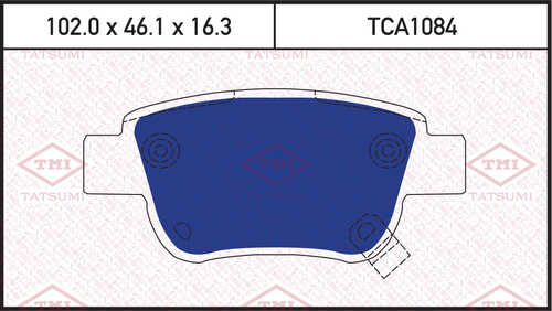 TCA1084 TATSUMI Колодки тормозные дисковые /комплект 4 шт/